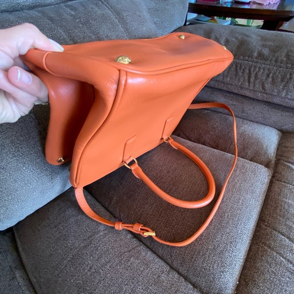 Sold!! Gorgeous authentic Prada double tote Saffiano bag orange - Picture 7 of 16
